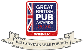 Badge of the Great British Pub Awards for the category best sustainable pub 2024