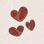 Pulsing hearts animation mobile